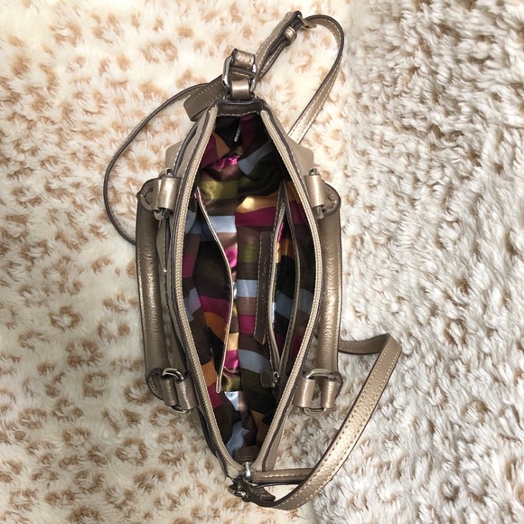 Tignanello metallic gold leather handbag - Picture 4 of 4